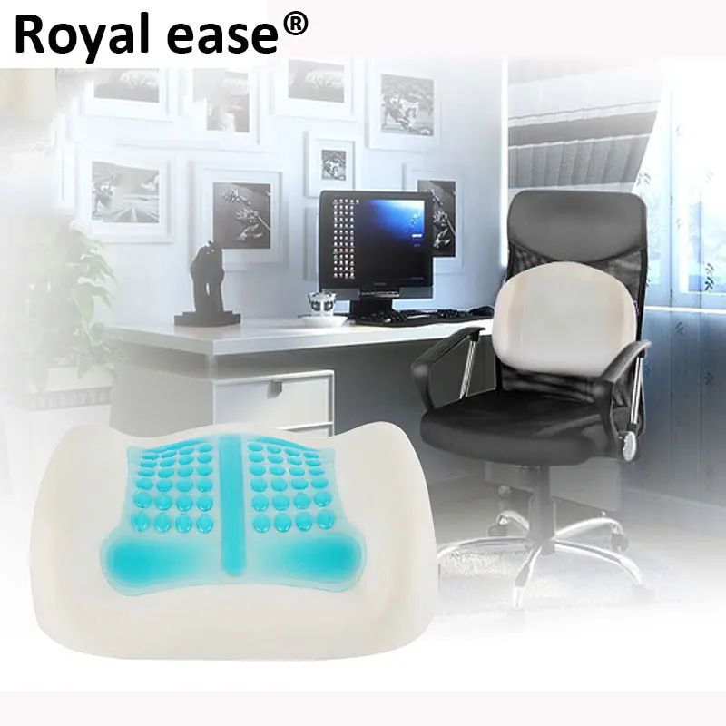 

ROYAL EASE 3D Silicone Cooling Pillow Hydrogel Memory Massage Therapy Waist Chair Cushion Lumbar Spine Back Support waist Pad