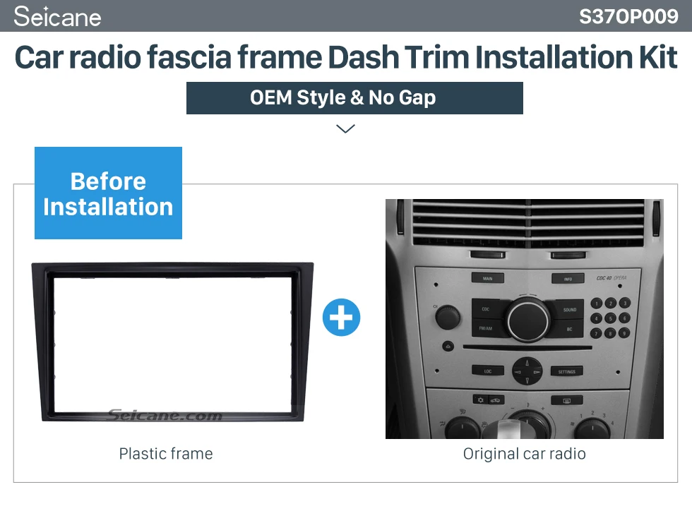 Seicane черный двойной Дин радио фасции стерео Indash CD рамка ПАНЕЛЬ АУДИО крышка Рамка комплект для ремонта для Opel Vectra Astra Zafira