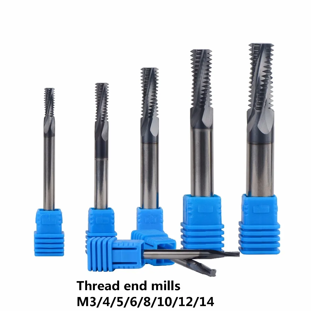Free Shipping Carbide thread end mills 4F M3 M4 M5 M6 M8 M10 M12 M14 thread mills, thread