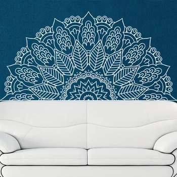 

New Arrival Namaste Mandala Yoga Lotus Meditation India Buddha God OM Symnol Art Wall Sticker Vinyl Interio Bed Room Home Decor