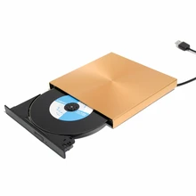 USB 3,0 DVD горелка алюминиевый сплав корпус золотой CD плеер внешний портативный оптический привод для ноутбука MacBook/Windows 10 ноутбук