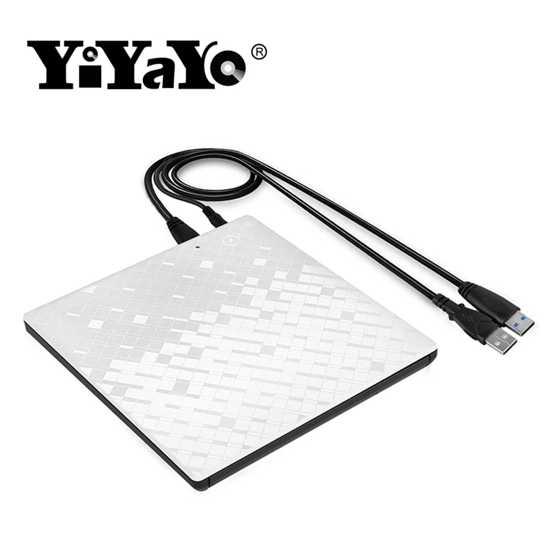 

YiYaYo Touch Control USB 3.0 CD/DVD RW Drive Externl CD ROM/DVD ROM Ultra Slim Portable/Writer for Windows 10 For MAC OS linux