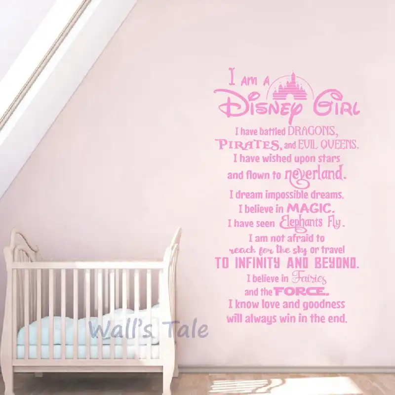 Princess Girl Quote Wall Decals Girls Room Decor Positive Saying Vinyl