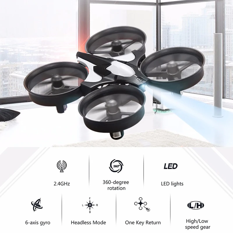 

New Mini Rc Drone 2.4G 6-Axis Gyro One Key Return RC Quadrocopter Headless Mode 360 Degree rotation Mini Drone Kid best gift toy