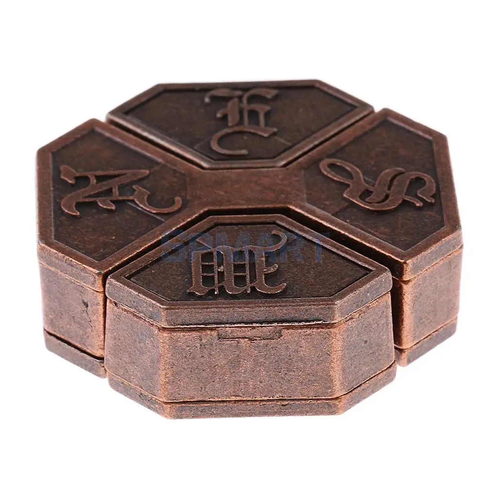 3pcs Vintage Metal Brain Teasers Set Classic Lock Puzzle IQ Training Toy for Kids