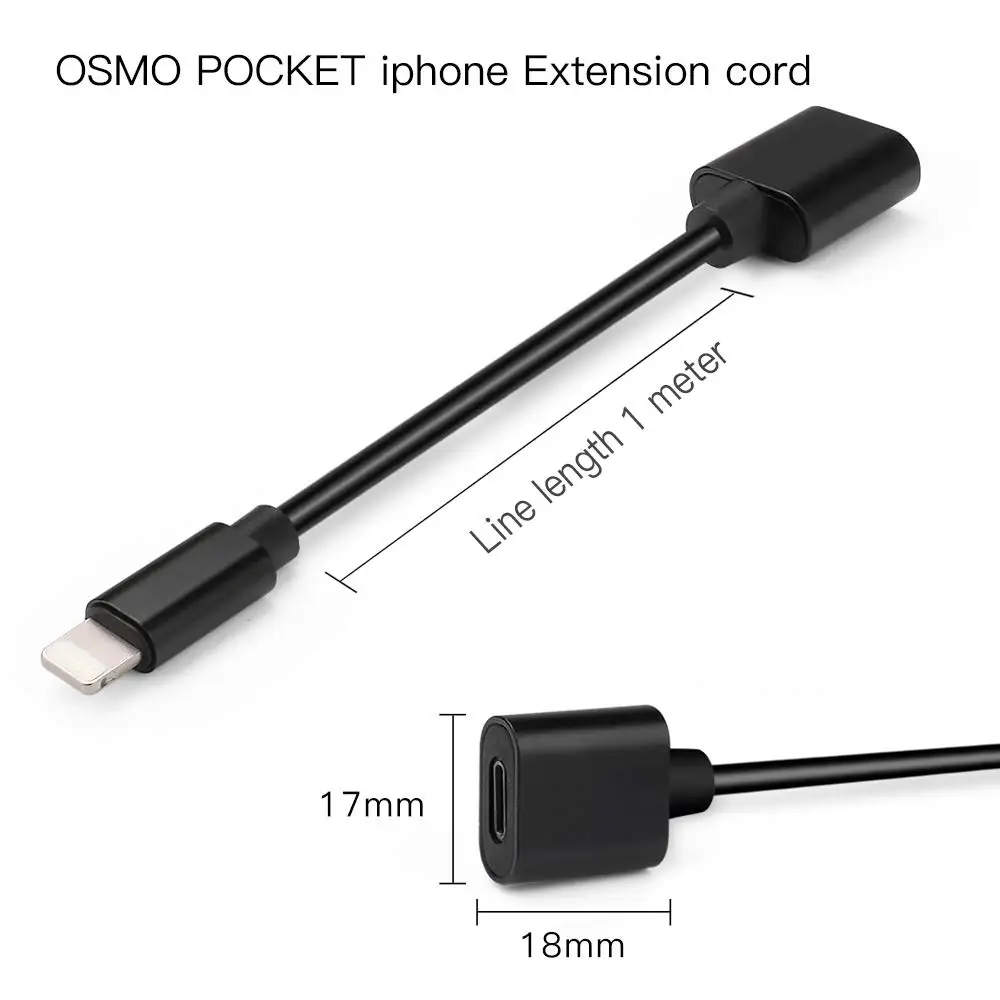 Startrc DJI OSMO карманная портативная камера, полнофункциональное соединение, кабель-удлинитель для телефона type-c, usb-кабель для зарядки, черная длина 1 м