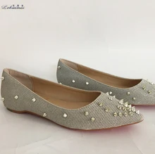 New Arrival 2017 Fashion rivets women flats shoes Sexy Pointed toe women low heels shoes woman inside increase pu flats-Silver New Arrival 2017 Fashion rivets women flats shoes Sexy Pointed toe women low heels shoes woman inside increase pu flats-Silver