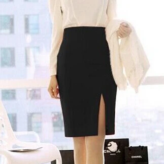 Летняя новая Женская высокая поясная сумка юбка, юбка-карандаш с разрезом
