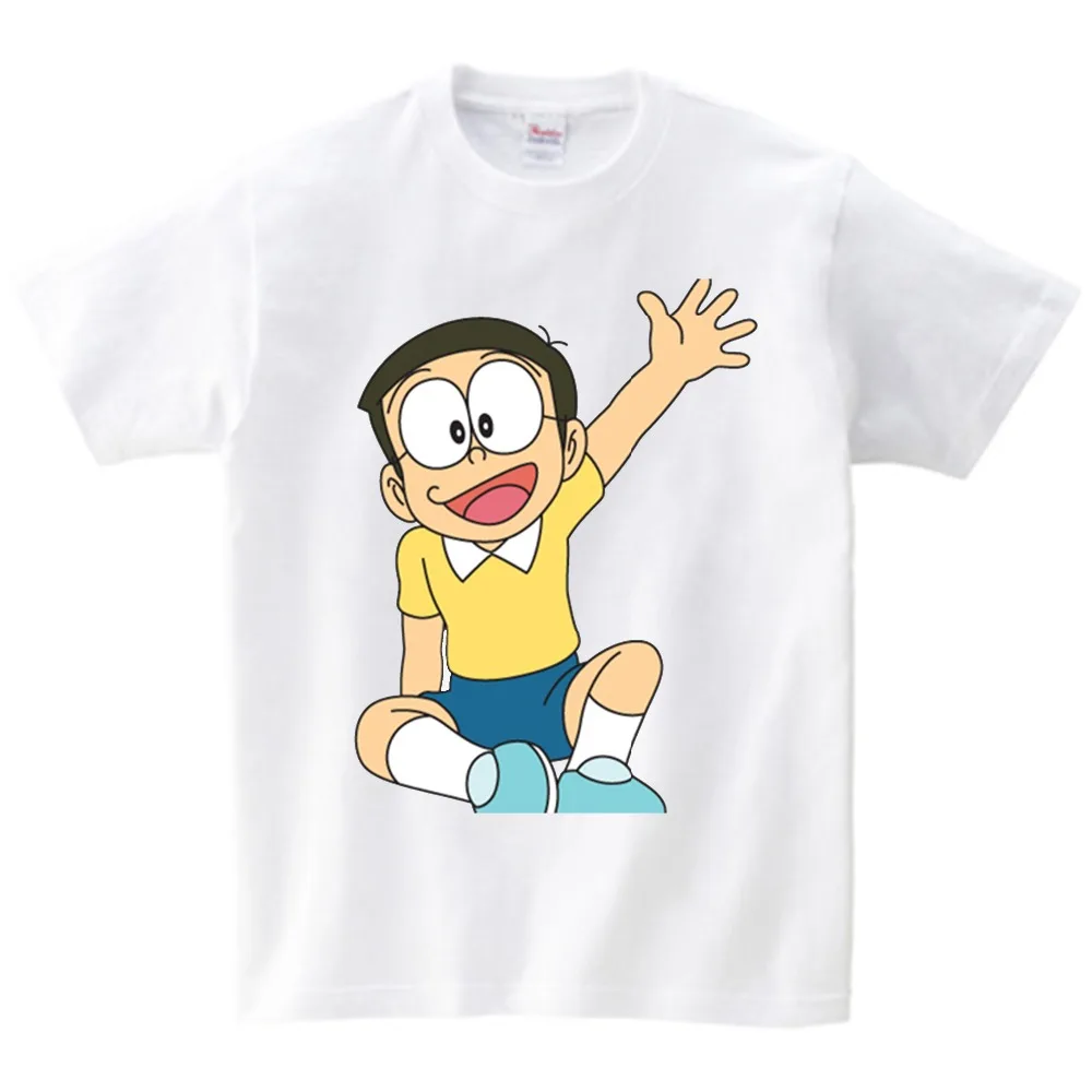 

2019 Japanese Tee Shirt Children's Cartoon Doraemon T Shirt Boy and Girl Summer O-neck Short Sleeve Tops Tees for Baby YUDIE