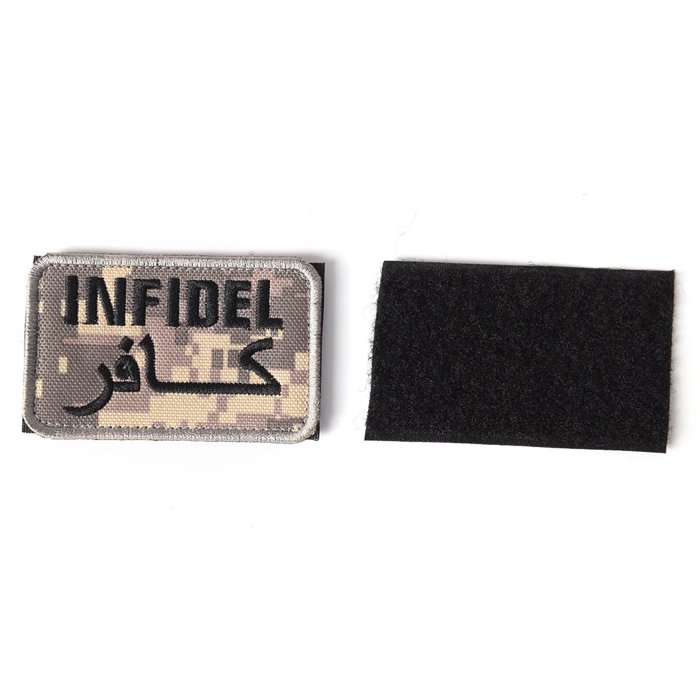 8 см x 5 см одежда нарукавная сумка кепки нашивки INFIDEL письмо логотип вышитые значки военная армия камуфляж тактический