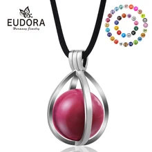 Юдора 20 мм беременность гармония бола мяч ювелирные изделия мода медный яйцо медальон кулон красочные мексиканский шар ожерелье для женщин подарок H176