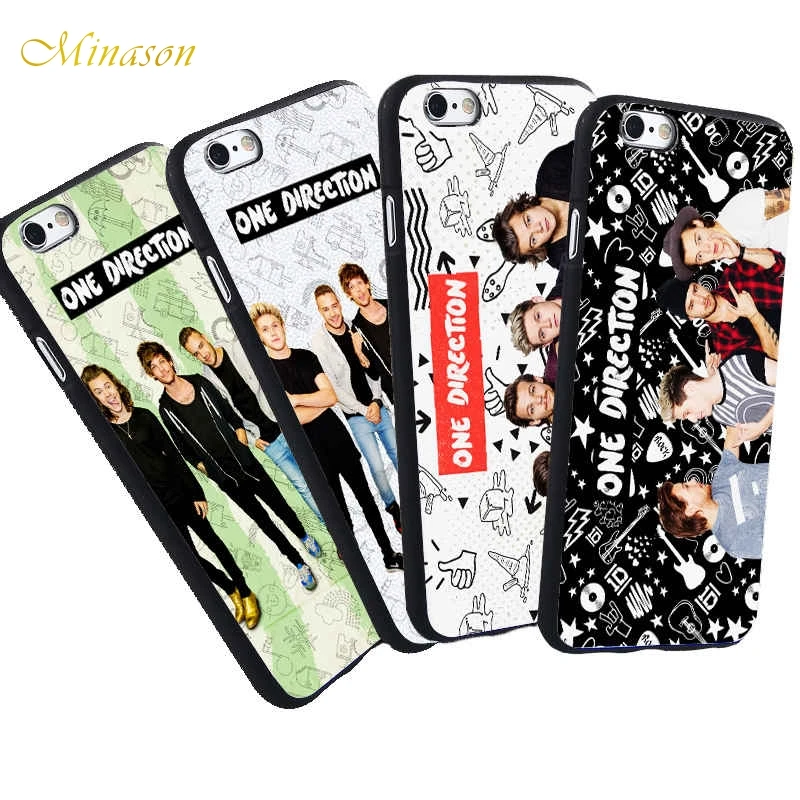 

Minason 1D One Direction Phone Fundas Capinha Coque For iPhone X 8 5S XR XS Max 6 6plus 6S Plus 7 7plus Black Silicone Soft Case
