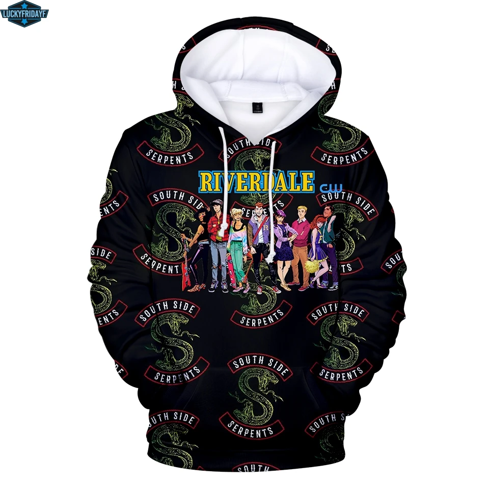 

New Riverdale 3D Hooded Pocket Hooded Sweatshirts Hoodies Pullovers Men Women Long Sleeve Outerwear Fashion Hoodie