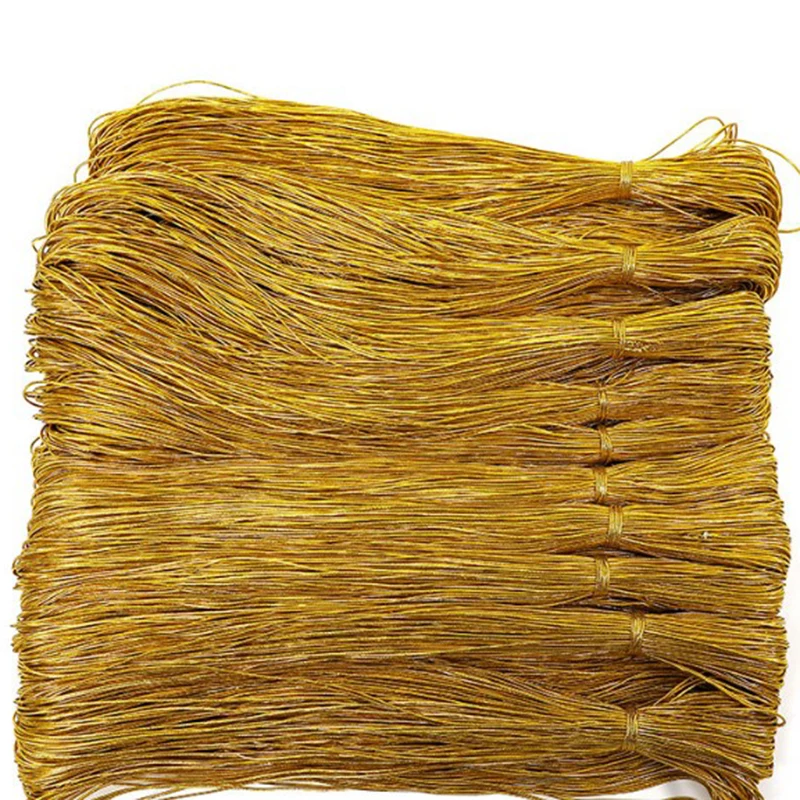 Elastic Line Cord for Jewelry Making, Line Wire, Gold and Silver Thread, DIY Bracelet, Sew Apparel Accessories, 10m, 1.0mm