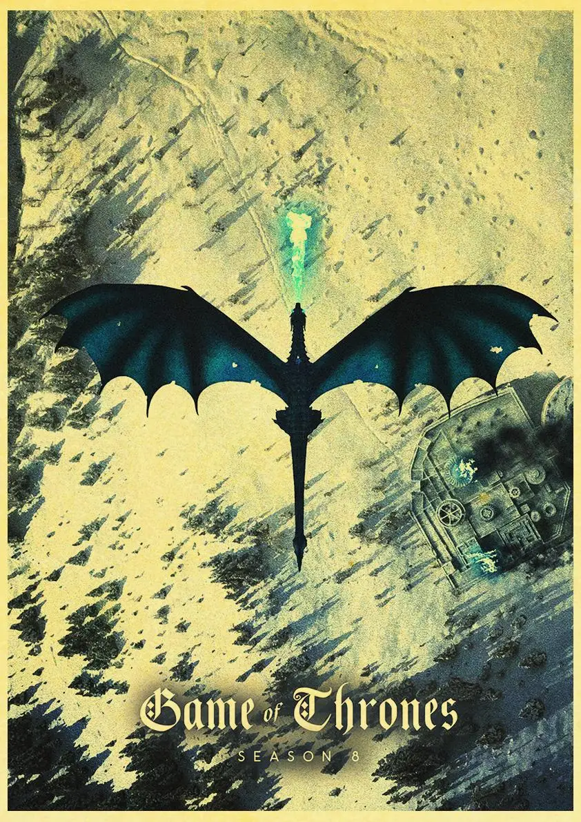 Игра престолов получил Сезон 8 Джон Сноу персонаж плакат наклейки на стену плакат печатает Высокое качество для бара и домашнего декора - Цвет: E144