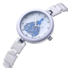 KEZZI 100% genuine ceramic watches brand women diamond crystal hours,Japan Quartz Movement watch,Free shipping