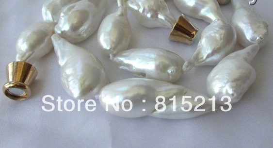 

Hot sell -@@@ A774 stunning big baroque white keshi reborn freshwater pearl necklace -Top quality free shipping