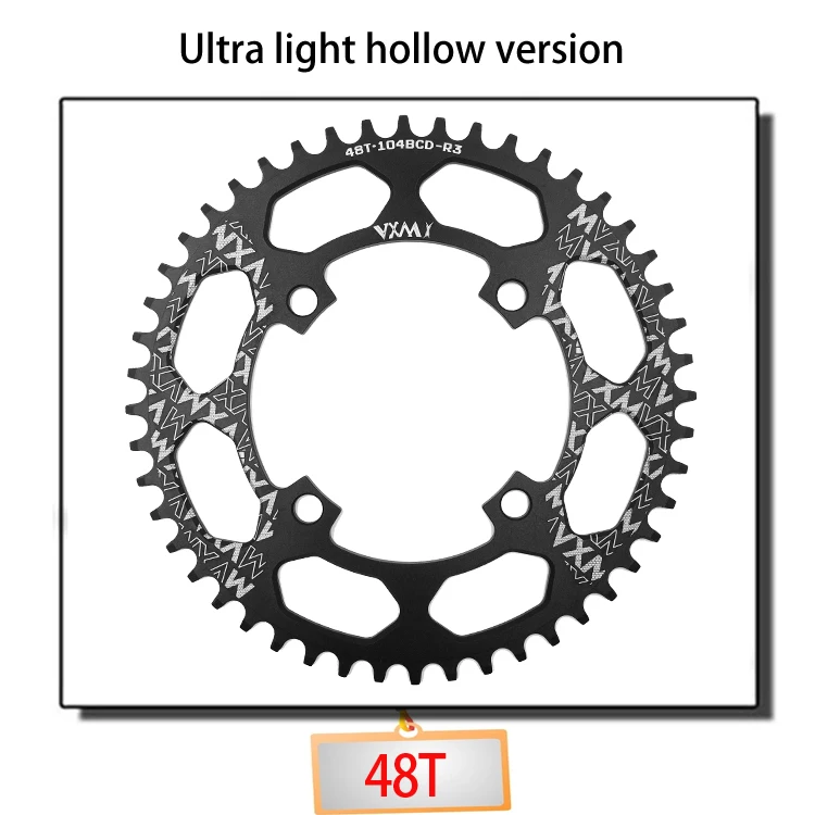 Велосипедная Звездочка VXM 104BCD круглая узкая широкая 30 T/32 T/34 T/36 T/38 T/40 T/42 T/46 T/48 T/50 T/52 T велосипедный шатун со звездами для велосипеда Запчасти - Цвет: R 48T