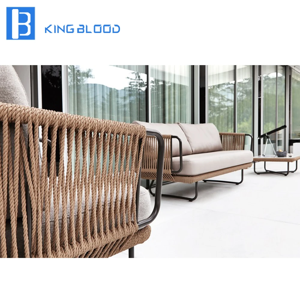 New product Outdoor furniture Aluminum Garden Rope Sofa New product Outdoor furniture Aluminum Garden Rope Sofa
