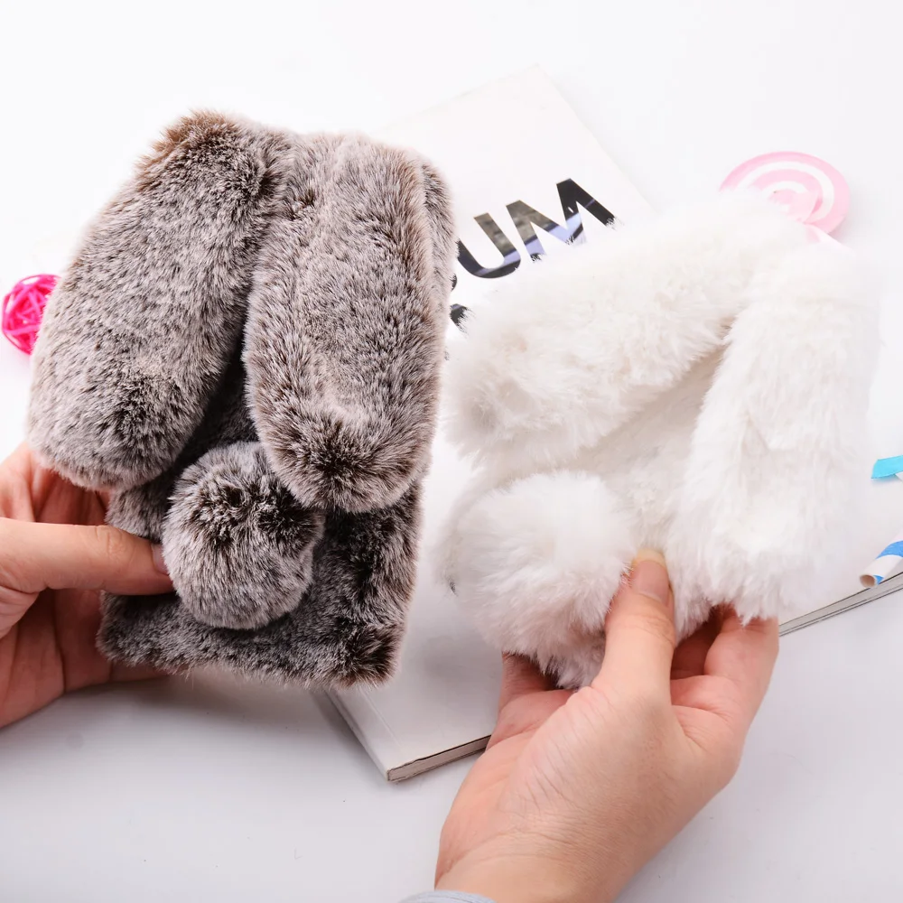 For Xiaomi Redmi Note 5 Case 3D Cute Rabbit Hairy Winter Warm Fluffy Fur Phone Case For Xiaomi Max 3 6X A2 Lite Redmi Note 6 Pro (16)