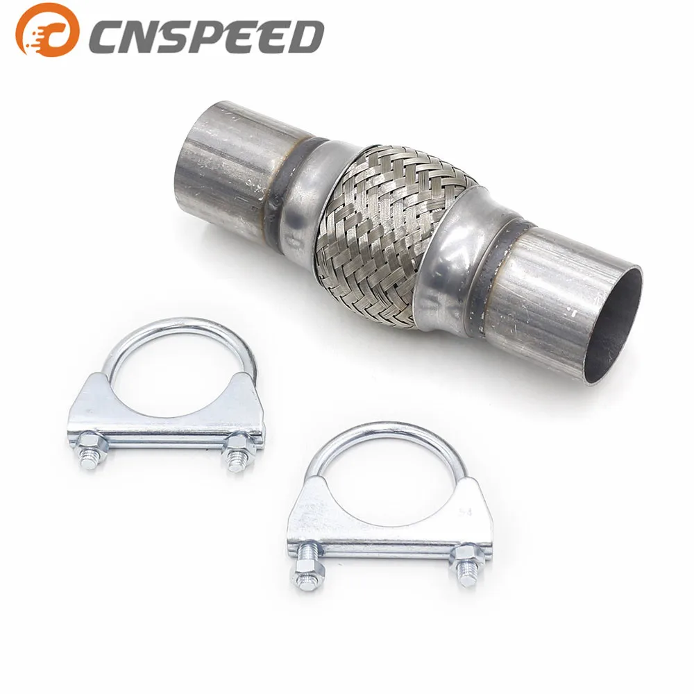 CNSPEED 2" x 4'' x 8" Stainless Steel Car Exhaust Flex Pipe Bellows