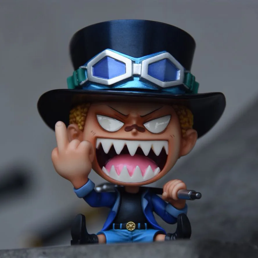 

10cm One Piece Sabo middle finger Action figure toys collection doll Christmas gift with box