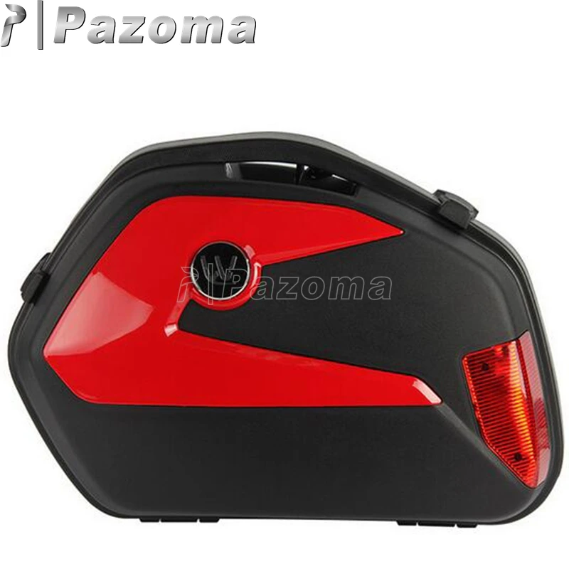 

1 Set Universal Red Motorcycle 20L Side Cases Panniers Side Box Tail Luggage for Suzuki DL650 GW250 Yamaha Honda CB Kawasaki