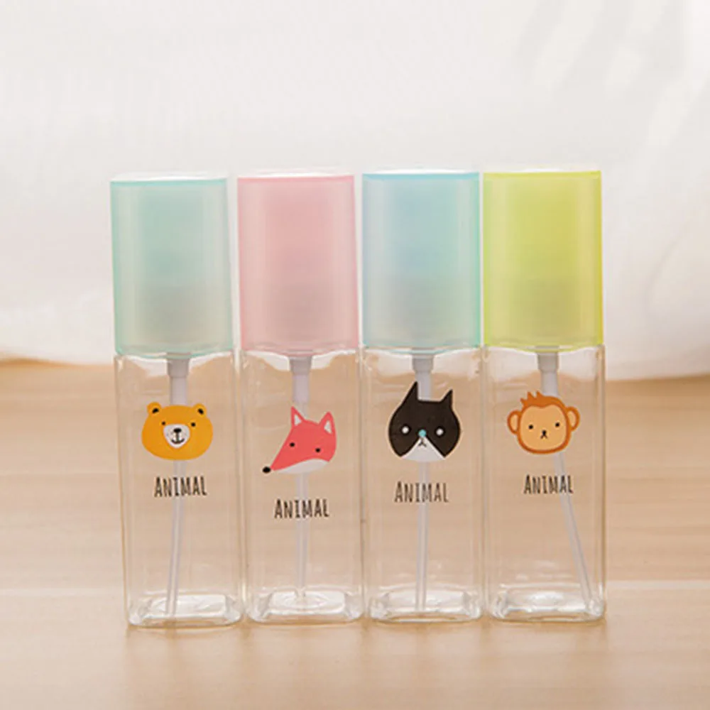 

1PC 35ml/50ml Travel Transparent Cartoon Plastic Spray Refillable Bottle Mini Empty Reusable Skin Care Perfume Atomizer Bottle