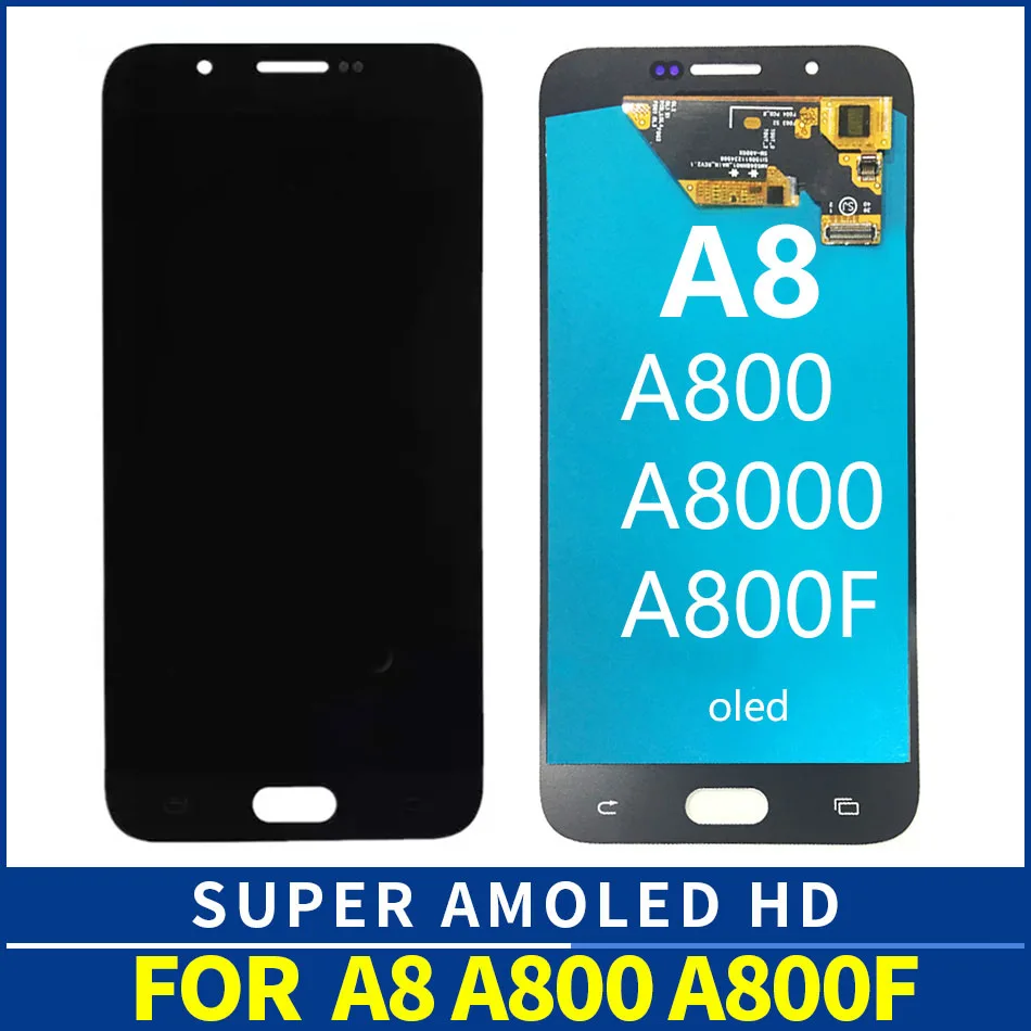 

OLED LCD Screen For Samsung A8 2015 A8000 A800 A800F LCD Display Touch Screen Digitizer Assembly Black White Gold