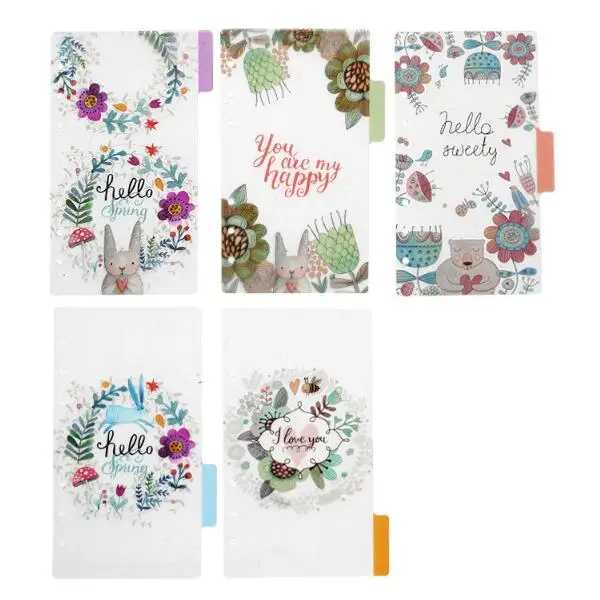 A5 A6 Original Kawaii Spiral Notebook Divider Cute Fine Organizer