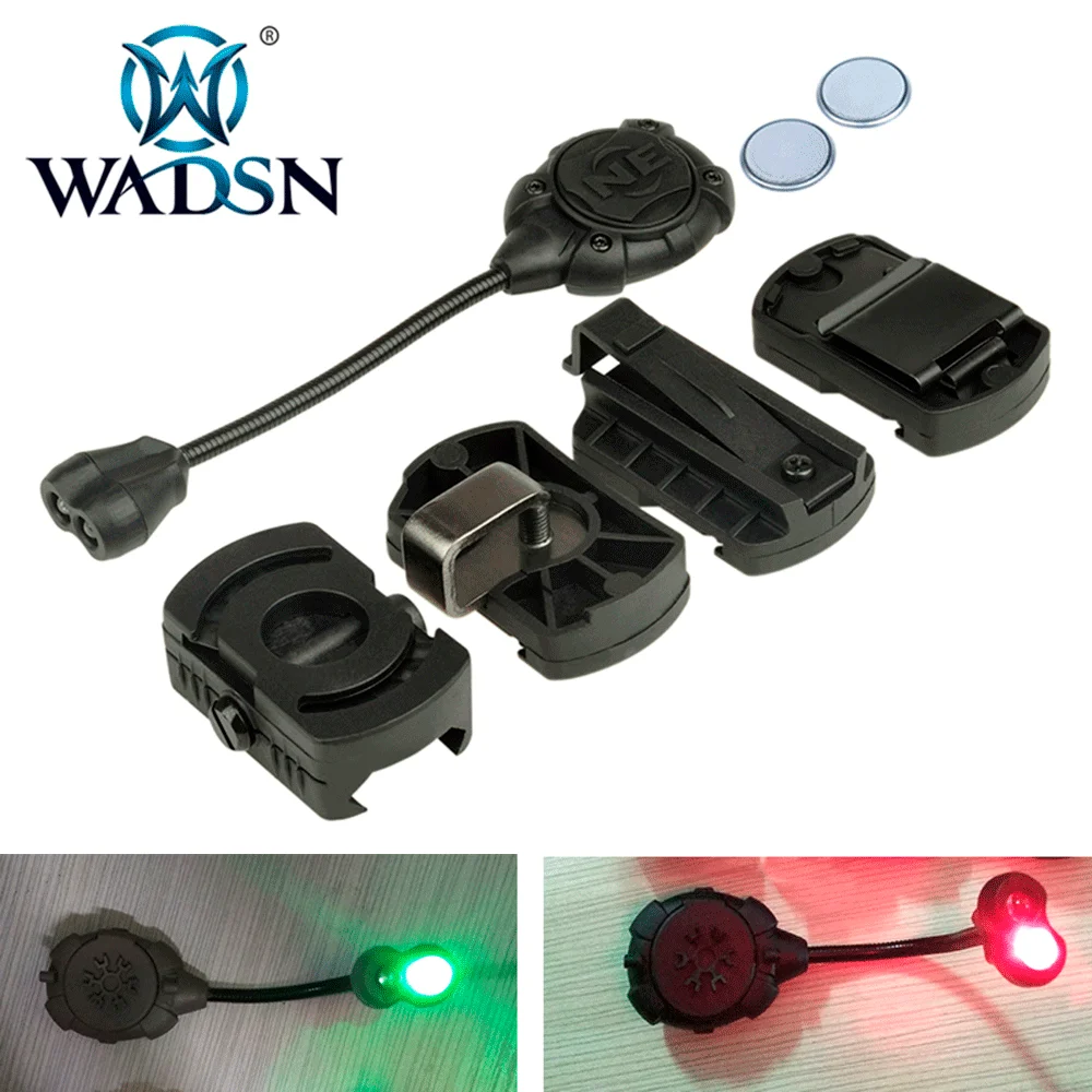 

WADSN Tactical Helmet Led Light Princeton Tec MPLS2 Combo Lampe Airsoft Green/Red With IR helmet light WNE05009 Weapon Lights