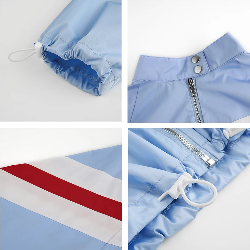 discounted  Rapwriter Panelled Strip Patchwork Bomber Women Jackets 2019 Spring Stand Collar Long Sleeve Drawst