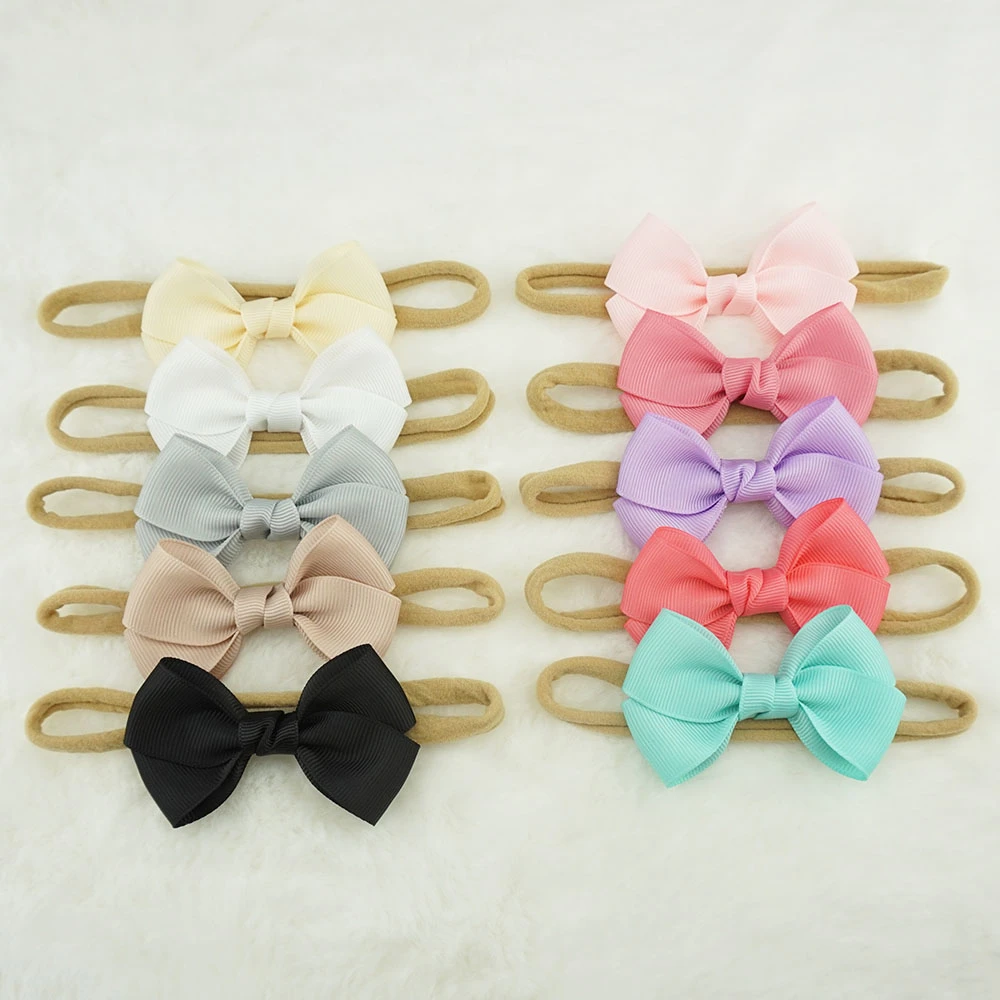 one size, AX02 Baby Nylon Headbands Hairbands Hair Bow Elastics for Baby Girls Newborn Infant Toddlers Kids