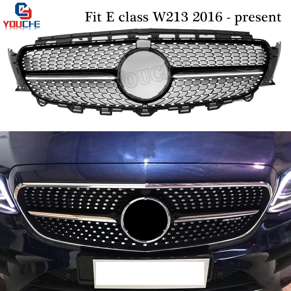 W213 Diamonds Grille Front Bumper Grill Mesh For Mercedes W213 E Class