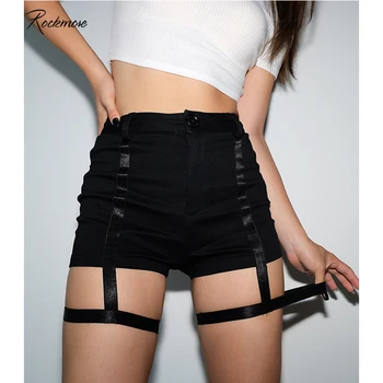 

Rockmore Gothic Zipper Mini Shorts Women Pockets Sexy Skinny Short Pants Femme Porno Bodycon Korea Shorts Streetwear Clubwear