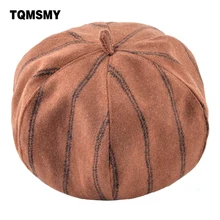 Модные клетчатые восьмиугольная кепка мужская береты осень Boina Повседневное хлопок художник Шапки Ретро Стиль gorro planas зимние шапки для мужские