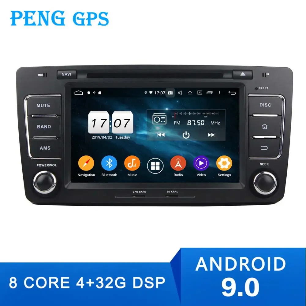 64G Android 9 автомобильный DVD плеер GPS навигация мультимедийный Автомобильный стерео