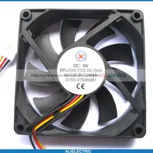 2 шт. Бесщеточный вентилятор охлаждения постоянного тока 9 лопастей 5 в 8015 S 3 провода