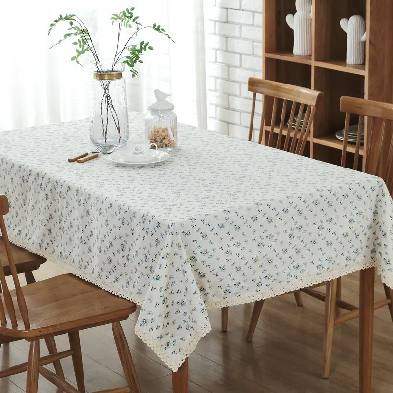 

Free shipping cotton&linen pastoral fabric floral pattern table cloth many sizes fabric lace dustproof tablecloth wholesale