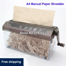 A4 9 "papel shredder shredder manual de papel mão papel documento arquivo artesanal máquina de corte reta para o escritório da escola