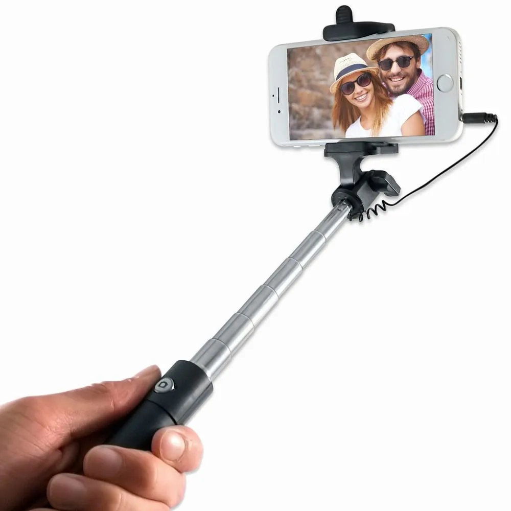 Extendable Handheld Wired Selfie Stick Monopod Mini Stand Tripod Mount Holder For iPhone 6 6S Plus 4S 5 5G 5S 5C Apple Universal | Мобильные