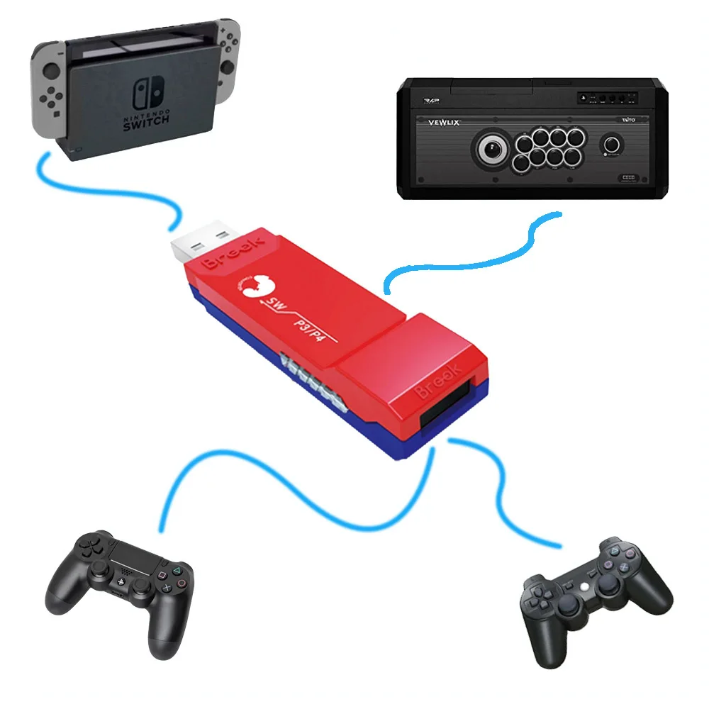 Брук USB адаптер супер игровой конвертер для PS4 PS3 контроллер геймпад Nintendo