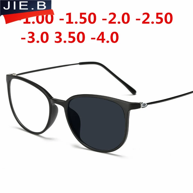 Anti-UV Finished Optical Eye Glasses Frames With Myopia Lens For Women Men Sun photochromism Eyeglasses Degree oculo -1.0to-4.0