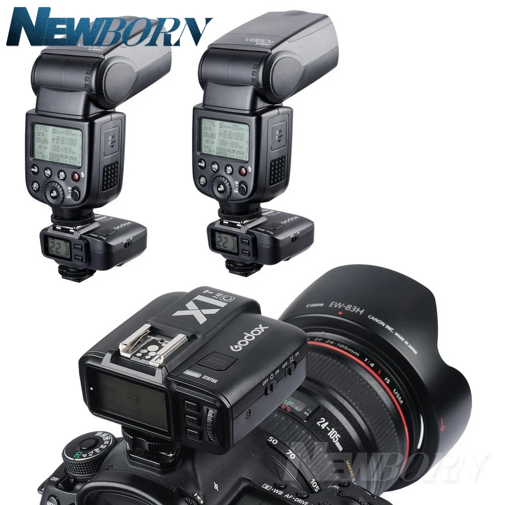 Беспроводной мини передатчик вспышки Godox X1C X1T C 2 4G + фотовспышка TTL для Canon 1000D 600D 700D