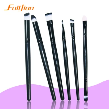 Professional 6Pcs Makeup Brush Sets Tools Cosmetic Brush Foundation Eyeshadow Eyeliner Lip Brush Make Up Tool Black Color