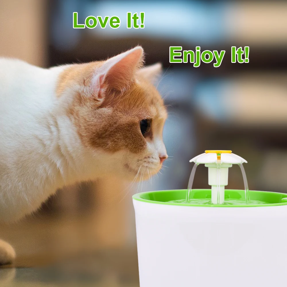 

Automatic Cat Water Fountain Dog Water Dispenser With Coconut Activated Carbon Filter 1.6l Pet Fountain Feeder Drinking Bowl