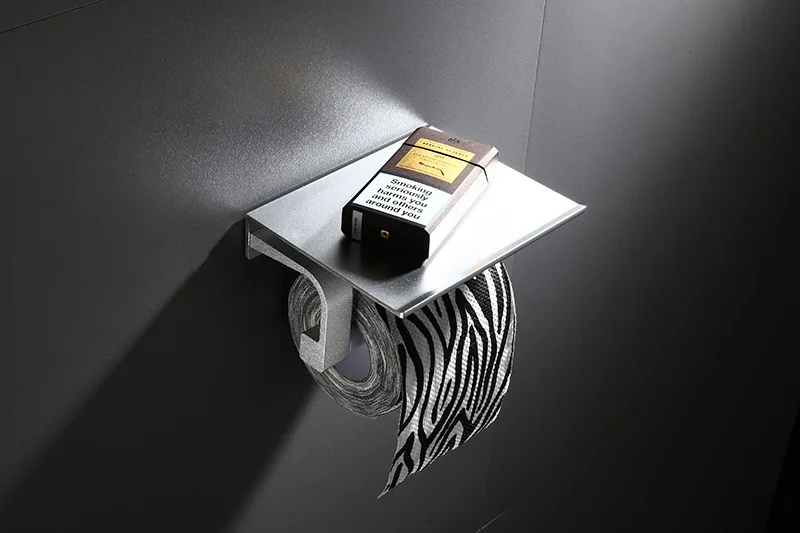 Держатель для бумажных полотенец, черный креативный держатель для туалетной бумаги, алюминиевая полка для ванной комнаты, подвесной набор для ванной комнаты, простой 8601