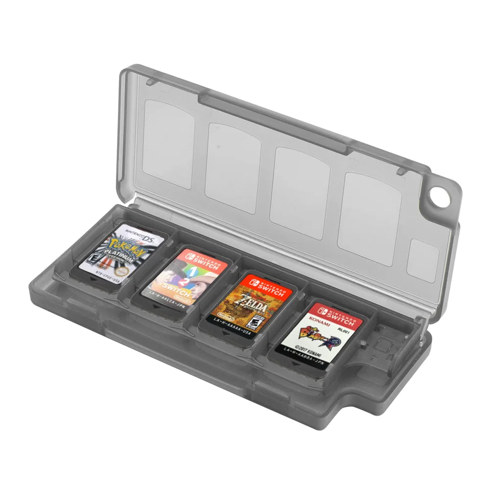Портативный цвет: черный, синий белый 10-в-1 8 игровые карты+ 2 TF карт для хранения чехол мини коробка 11,2x4,7x1,3 см держатель Для nintendo переключатель
