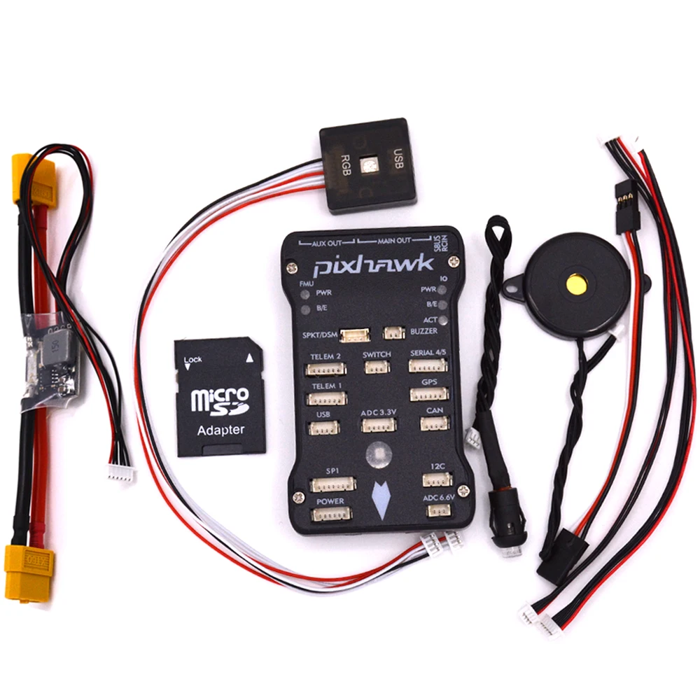 with Safety Switch & 16 GB Card / XT60 Power Module / RGB usb Pixhawk