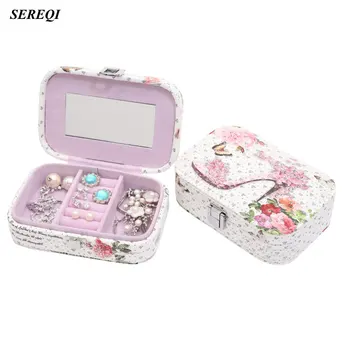 

SEREQI Women Jewelry Storage Box Earrings Necklace Storage Container Holder Organizer Case Casket Box Graduation Birthday Gift